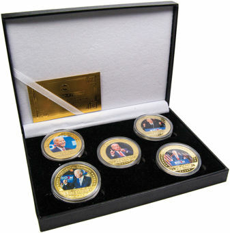 Joe Biden 5 Medal Collection in Case