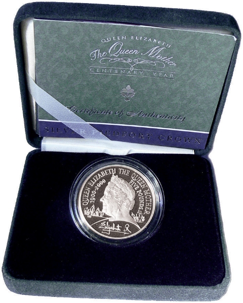 2000_£5_Queen_Mother_Silver_Piedfort