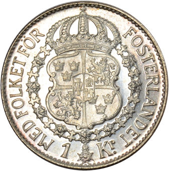 Sweden_1940_1_Kroner_Ch_Unc_rev