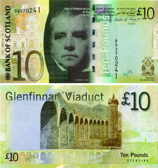 Bank Scotland £10 2009 P125b Paper Unc