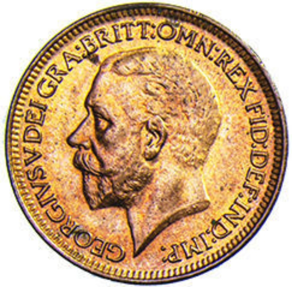 1930 Farthing BU_obv