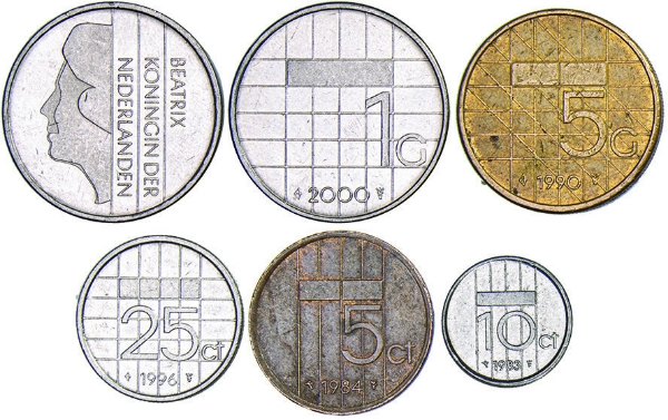 Netherlands, Queen Beatrix  5 Coin Set