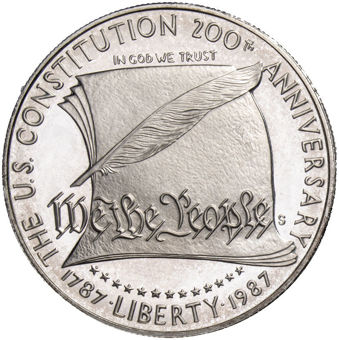 200th Anniversary of the American Constitution Silver Dollar_rev