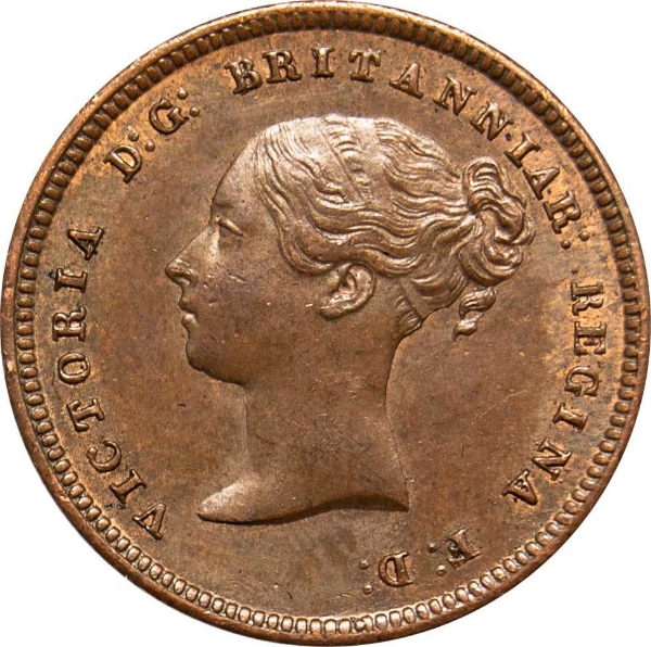 Victoria Half Farthing 1844_unc_obv
