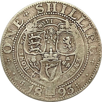 Picture of Victoria, Shilling (Old Head) 1893 VG