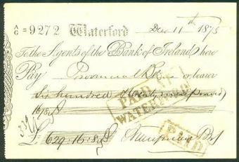 Picture of Agents of the Bank of Ireland, Waterford, 18(75)