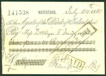 Picture of Agents of the Bank of Ireland, Waterford, 18(80)
