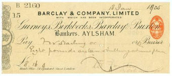 Picture of Aylsham, 18(905), Gurneys, Birkbecks, Barclay & Buxton OTG 7.3 