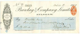 Picture of Aylsham, 190(7), Gurneys Bank,  OTG 64.6a