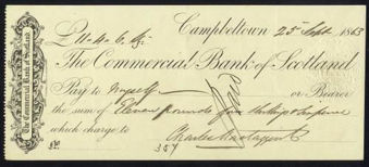 Picture of Commercial Bank of Scotland, Campbeltown, 18(63)