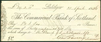 Picture of Commercial Bank of Scotland, Linlithgow, 18(54)