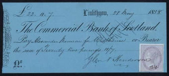Picture of Commercial Bank of Scotland, Linlithgow, 18(58)