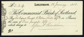 Picture of Commercial Bank of Scotland, Linlithgow, 18(58)
