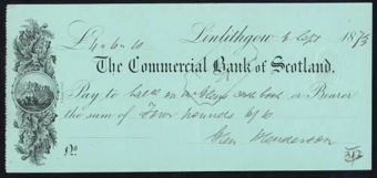 Picture of Commercial Bank of Scotland, Linlithgow, 18(73)