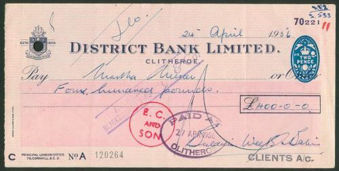 Picture of District Bank Ltd., Clitheroe, 19(56)