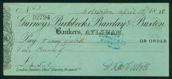 Picture of Gurneys, Birkbecks, Barclay & Buxton, Aylsham, 18(80), Type 2b