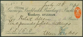 Picture of Gurneys, Birkbecks, Barclay & Buxton, Aylsham, 18(93), Type 4b