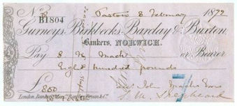 Picture of Gurneys, Birkbecks, Barclay & Buxton, Norwich, 18(72), type 2b