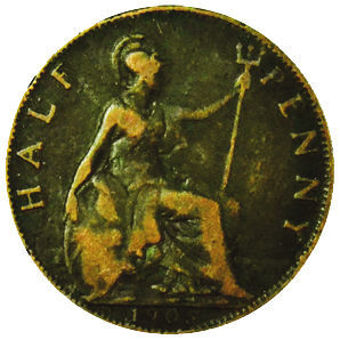 Picture of Edward VII, Type Set Farthing to Halfcrown