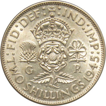 1945 Florin Choice Uncirculated_rev