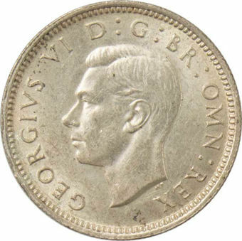 1942 Sixpence_Obv