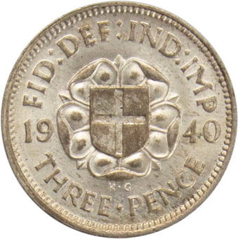 1940 Silver Threepence_rev