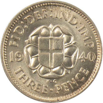 1940 Silver Threepence_rev