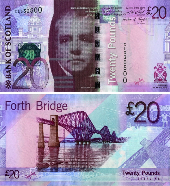 Bank  Scotland £20 2009  P126 Unc