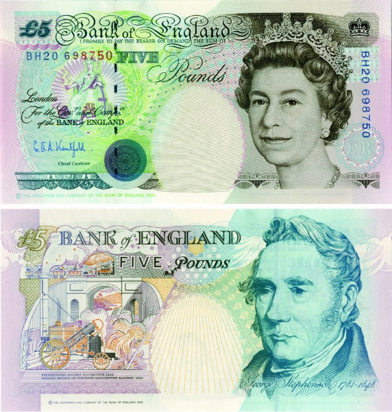 G E A Kentfield Historical £5 B364 Unc
