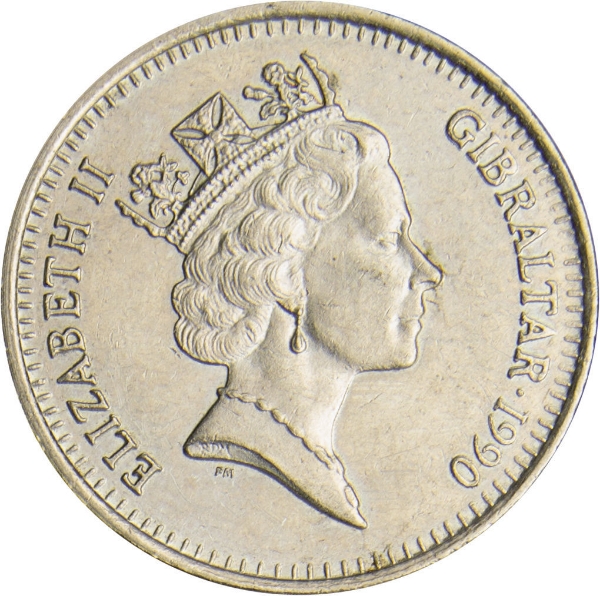 Gibraltar, 10p (Castle) 1990 Unc_obv