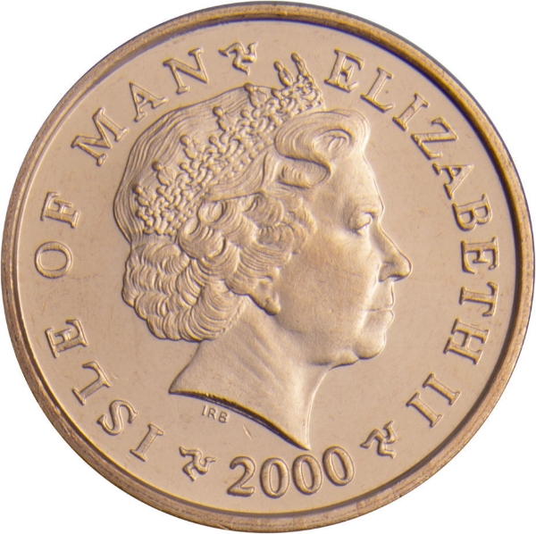Isle of Man, 2p 2000 BU_obv