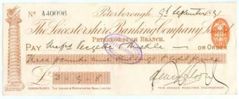 Picture of Leicestershire Banking Company Limited, Peterborough, 18(91)
