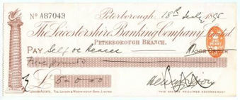 Picture of Leicestershire Banking Company Limited, Peterborough, 18(95)
