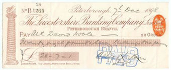 Picture of Leicestershire Banking Company Limited, Peterborough, 189(8)