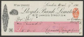 Picture of Lloyds Bank Ltd., 16 St. James's Street, S.W., 19(10), Type 6a