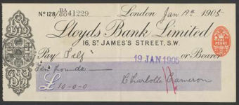 Picture of Lloyds Bank Ltd., 16 St. James's Street, S.W., 190(9), type 5