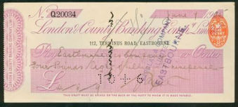 Picture of London & County Banking Co. Ltd., 112 Terminus Road, Eastbourne, 19(05)