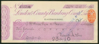 Picture of London & County Banking Co. Ltd., Eastbourne, 18(90)