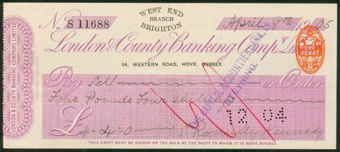 Picture of London & County Banking Co. Ltd., West End Branch, 64 Western Road, Hove, Brighton, 19(05)