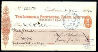Picture of London & Provincial Bank, Ltd., Eastbourne, 18(94)