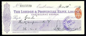 Picture of London & Provincial Bank, Ltd., Eastbourne, 190(3)