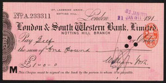 Picture of London & South Western Bank Ltd., Notting Hill, 191(0)