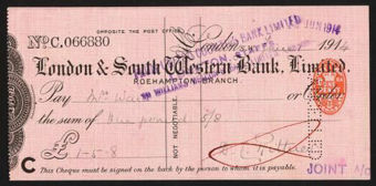 Picture of London & South Western Bank Ltd., Roehampton, 191(4)