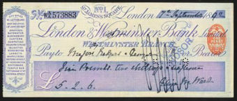 Picture of London & Westminster Bank Ltd., No. 1 St. James's Square, Westminster Branch, 18(92)