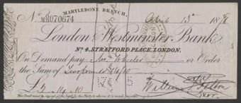 Picture of London & Westminster Bank, No.4, Stratford Place, London, Marylebone Branch, 18(78)