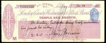 Picture of London County & Westminster Bank Ltd., London, Temple Bar, 19(17)