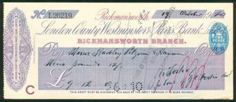 Picture of London County Westminster & Parr's Bank, Rickmansworth Branch, 19(20)