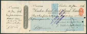 Picture of London Joint Stock Bank Ltd., 5 Princes Street, E.C., 191(6)