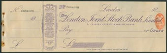 Picture of London Joint Stock Bank Ltd., 5 Princes Street, Mansion House, 18(98)