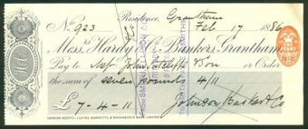 Picture of Messrs. Hardy & Co., Bankers, Grantham, 18(86)